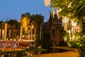 Panorama of Wat Phan Tao teak viharn