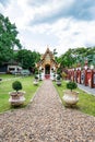CHIANG MAI, THAILAND - July 7, 2020 : Golden Thai Church in Aranyawat Temple