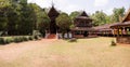 CHIANG MAI, THAILAND - March 19, 2022 : Panorama View of Thai Style Old Building at Wat Luang Khun Win Royalty Free Stock Photo