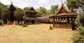 CHIANG MAI, THAILAND - March 19, 2022 : Panorama View of Thai Style Old Building at Wat Luang Khun Win Royalty Free Stock Photo
