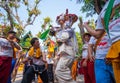 CHIANG MAI, THAILAND - MARCH 25 2023 : Poy Sang Long festival, A Ceremony of boys to become novice monk, In parade around temple