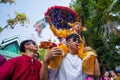 CHIANG MAI, THAILAND - MARCH 25 2023 : Poy Sang Long festival, A Ceremony of boys to become novice monk, In parade around temple