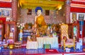 The altar of the shrine of Wat Sai Moon Myanmar temple, on May 4 in Chiang Mai, Thailand