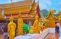 The golden images of Wat Phra That Doi Suthep temple, Chiang Mai, Thailand