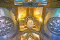 The vault and chandeliers of Silver Temple`s Ubosot, on May 4 in Chiang Mai, Thailand