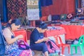 Chiang Mai, Thailand - May 3, 2017: Close up hand of Hmong women