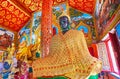 Crystal Buddha in golden cover, Wat Thung Yu, on May 3 in Chiang Mai, Thailand