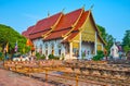 On territory of Wat Chedi Luang, Chiang Mai, Thailand