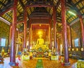 Interior of Wat Phan Tao, Chiang Mai, Thailand