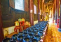 Offering bowls in Wat Phan Tao Viharn, Chiang Mai, Thailand