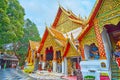 The golden shrines of Wat Phra That Doi Suthep temple, Chiang Mai, Thailand