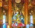 Interior of medieval Wat Inthakhin Sadue Muang, on May 3 in Chiang Mai, Thailand