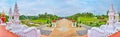 Panorama of Royal alley, Rajapruek park, Chiang Mai, Thailand