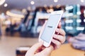 CHIANG MAI, THAILAND - May.10,2019: Woman holding Apple iPhone 6S Rose Gold with Amazon apps. Amazon is an American international Royalty Free Stock Photo