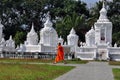 Chiang Mai, Thailand: Monk & Reliquary Tombs Royalty Free Stock Photo