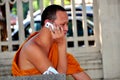 Chiang Mai, Thailand: Monk Using Cellphone