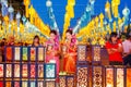 CHIANG MAI, THAILAND - NOVEMBER 12, 2008: Colorful lanterns deco Royalty Free Stock Photo