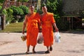 Chiang Mai, Thailand: Two Monks at Wat Suan Dok Royalty Free Stock Photo