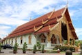 Chiang Mai, Thailand. Wat Phra Sing Wora Maha Wihan, Buddhist temple with golden Lanna art and serpent sculpture.