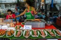 Seafood at the Chiang Mai walking street market Royalty Free Stock Photo