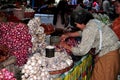 Chiang Mai, Thailand: Woman Selling Garlic