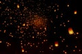 CHIANG MAI, THAILAND - Yee Peng Festival, Loy Krathong celebration with more than a thousand floating lanterns in Chiangmai. Royalty Free Stock Photo