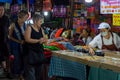 Chiang Mai Walking Street CHIANG MAI THAILAND-12 JANUARY 2020:A local handicraft market made from silk,ceramics,metal,glass,wood