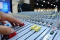 Chiang rai, Thailand - August 10, 2018: sound mixing console, T