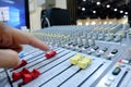 Chiang rai, Thailand - August 10, 2018: sound mixing console, T