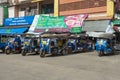 Group of tuk-tuks (traditional city taxi), Chiang Rai