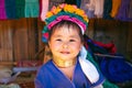 Long Neck Karen woman smiling at hill tribe villages, Chiang Rai Province, Thailand Royalty Free Stock Photo