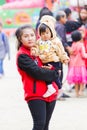 CHIANG RAI, THAILAND - JANUARY 13 : Unidentified asian mother ho