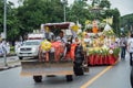 Candle Festival Parade paraded around Chiang Rai town. Royalty Free Stock Photo