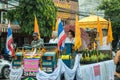 Buddha image paraded around Chiang Rai town. Royalty Free Stock Photo