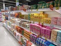 CHIANG RAI, THAILAND - MARCH 7, 2019 : various brands of soaps on shelf for sale in supermarket on March 7, 2019 in Chiang rai,