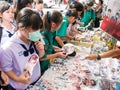 CHIANG RAI, THAILAND - MAY 21, 2017 : Asian student girls crazy