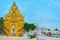 The golden shrine in White Temple complex, Chiang Rai, Thailand