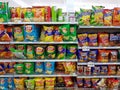CHIANG RAI, THAILAND - NOVEMBER 26: various brand of potato chip
