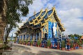 Chiang Rai Wat Rong Seur Ten Blue Temple is a modern Buddhist temple with blue color and elaborate carvings.Wat Rong Seur Ten is