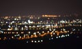 ChiangMai cityscape at night time, Blurred Photo bokeh Royalty Free Stock Photo