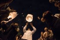 CHIANGMAI,THAILAND - DEC 31: People floating lamp on new year c