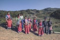 CHIANGMAI THAILAND - JAN10 : group of dara-ang thai hill tribe p