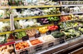 CHIANGMAI, THAILAND - January 10,2024 -Fresh organic Vegetables on shelf in RimPing supermarket