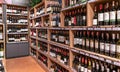 CHIANGMAI,THAILAND - January 3,2024 -Variety of Imported Wine,Local Wine,Sparkling wines and hard liquor bottles display neatly on Royalty Free Stock Photo