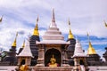 CHIANGMAI, THAILAND - July 21, 2019 : Beautiful pagoda with blue sky in Den Salee Sri Muang Gan temple