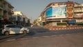 The traffic at Thapae gate in Chiang Mai town during the Covid-19