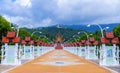 CHIANGMAI, THAILAND - NOVEMBER 05, 2020: Ho Kham Luang Royal Pavilion is most famous place in Royal Park Ratchaphruek with blue