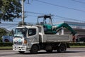 Chiangmai, Thailand -November 5 2018: Private Hino Dump Truck. On road no.1001 8 km from Chiangmai Business Area