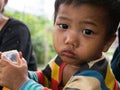 CHIANGRAI, THAILAND - August 12, 2016: Unidentified child orphans in Ban nana house. Ban nana Orphanage take care children from T