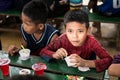 CHIANGRAI, THAILAND - August 12, 2016: Unidentified child orphans in Ban nana house. Ban nana Orphanage take care children from T